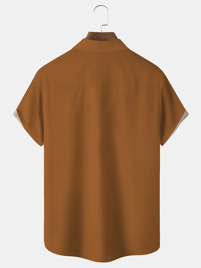 Men's Beer Is My Life Skull Print Shirt With Pockets