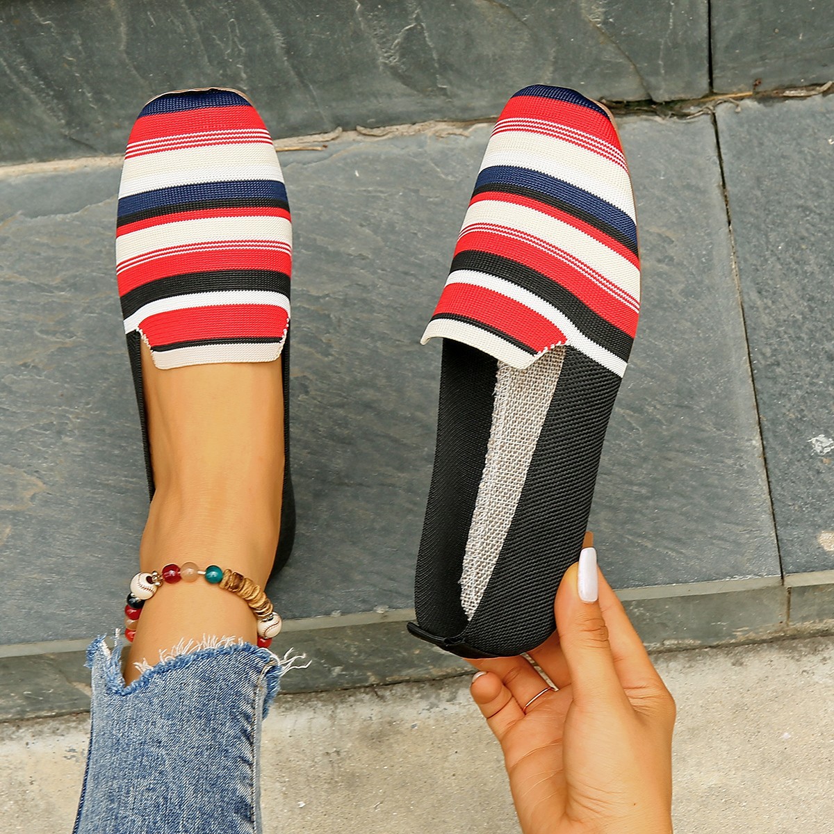 🔥Last Day 49% OFF -Women Breathable Square Toe Loafers, Fashion Outdoor Flats