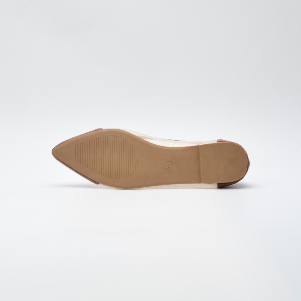 Pointed Mesh Stitching Flat Shoes for Women