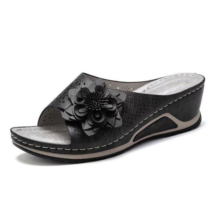Flower Fish Mouth plus Size Slippers Hollowed Leisure Sandals