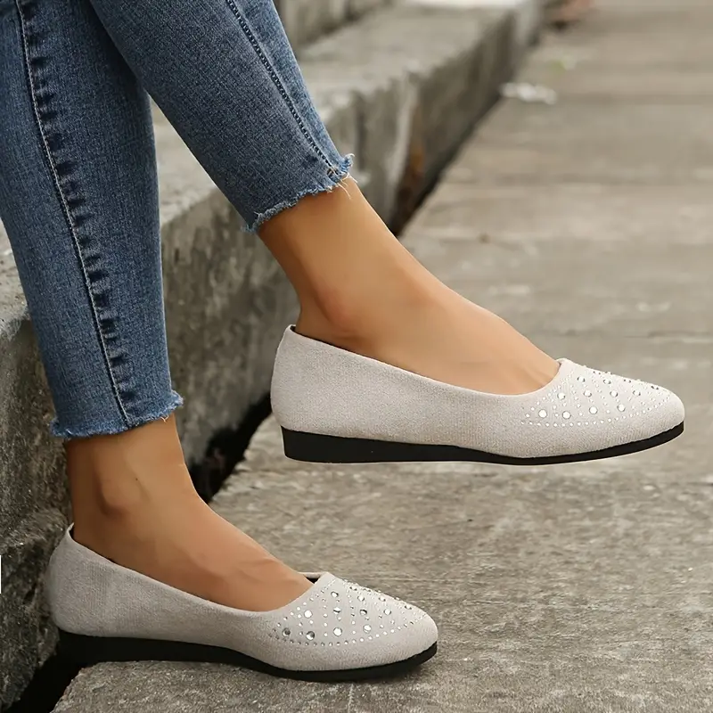🔥Last Day 49% OFF -Women's Rhinestone Flat Shoes
