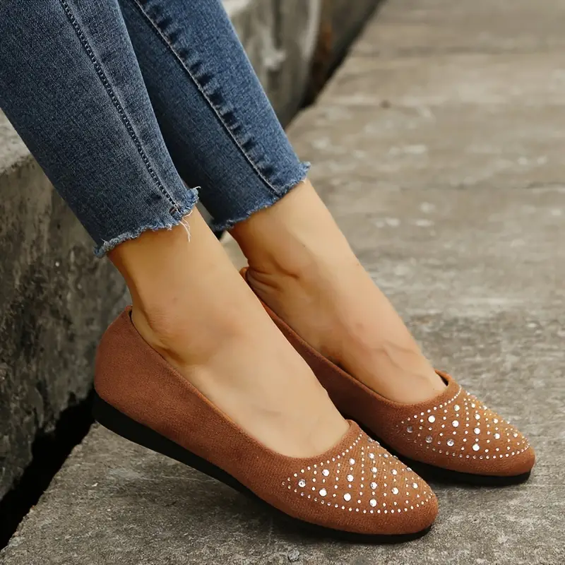 🔥Last Day 49% OFF -Women's Rhinestone Flat Shoes