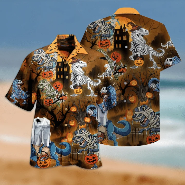 Men's Halloween Fun Horror Lapel Shirt