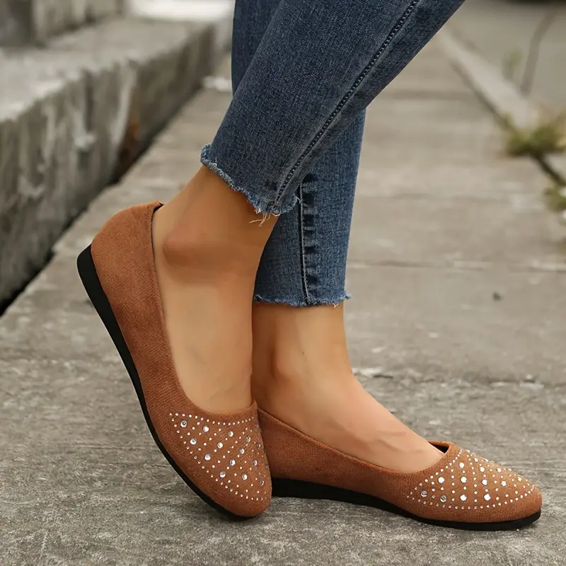 🔥Last Day 49% OFF -Women's Rhinestone Flat Shoes